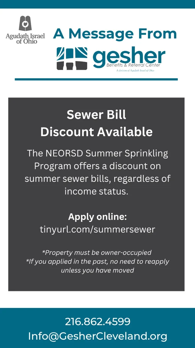 Sewer Bill Discount Available