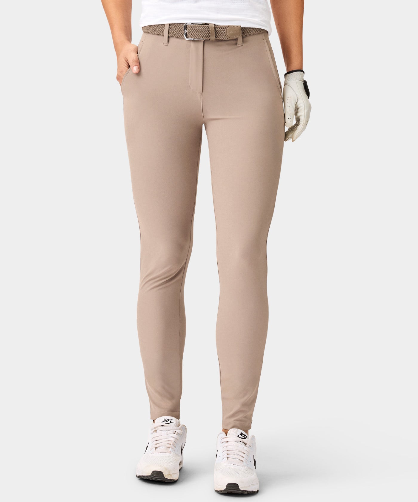 Women's Ash Brown Four-Way Stretch Jogger - Macade Golf