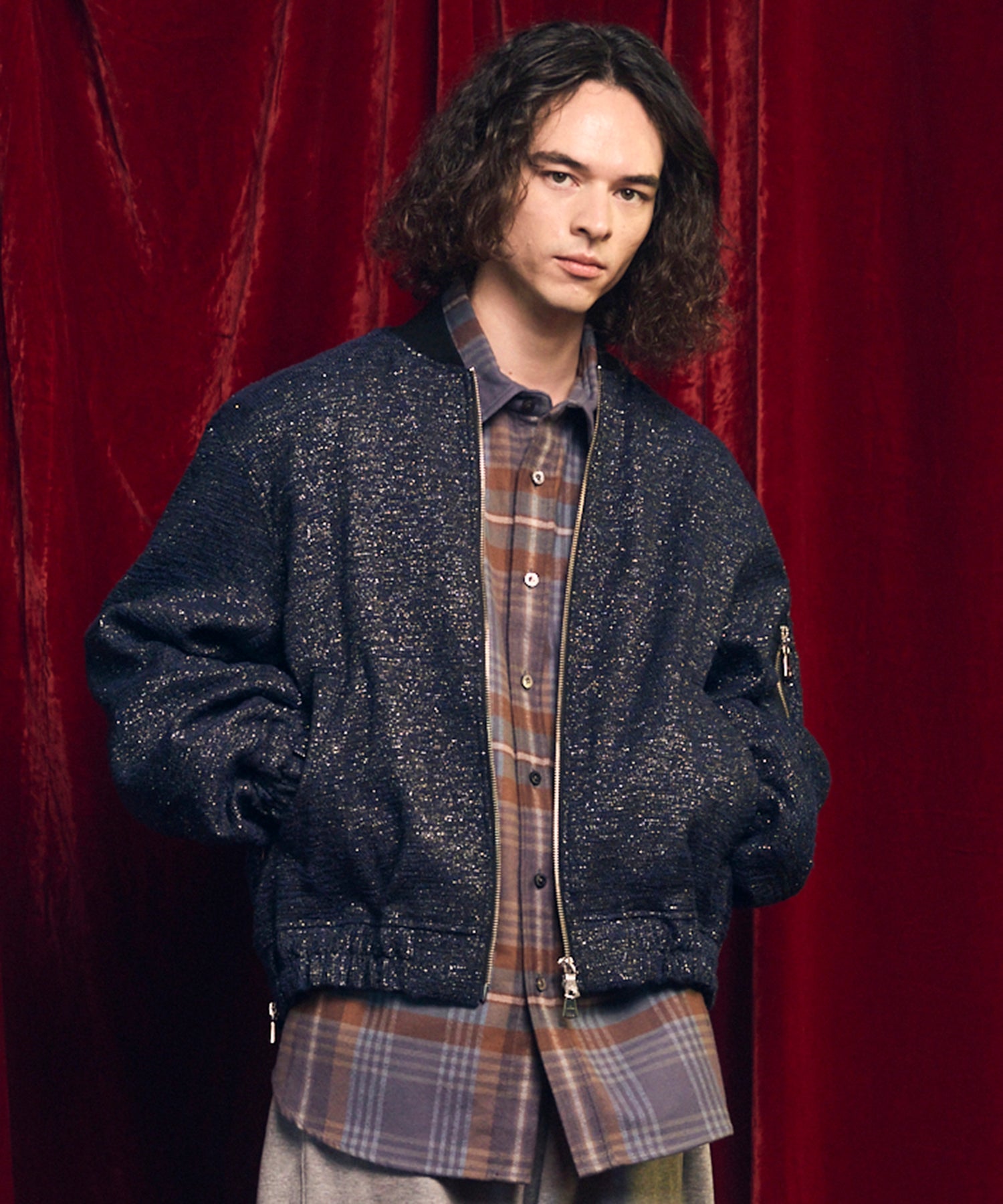 Italian Dead Stock Fabric】Prime-Over MA-1 Bomber Jacket