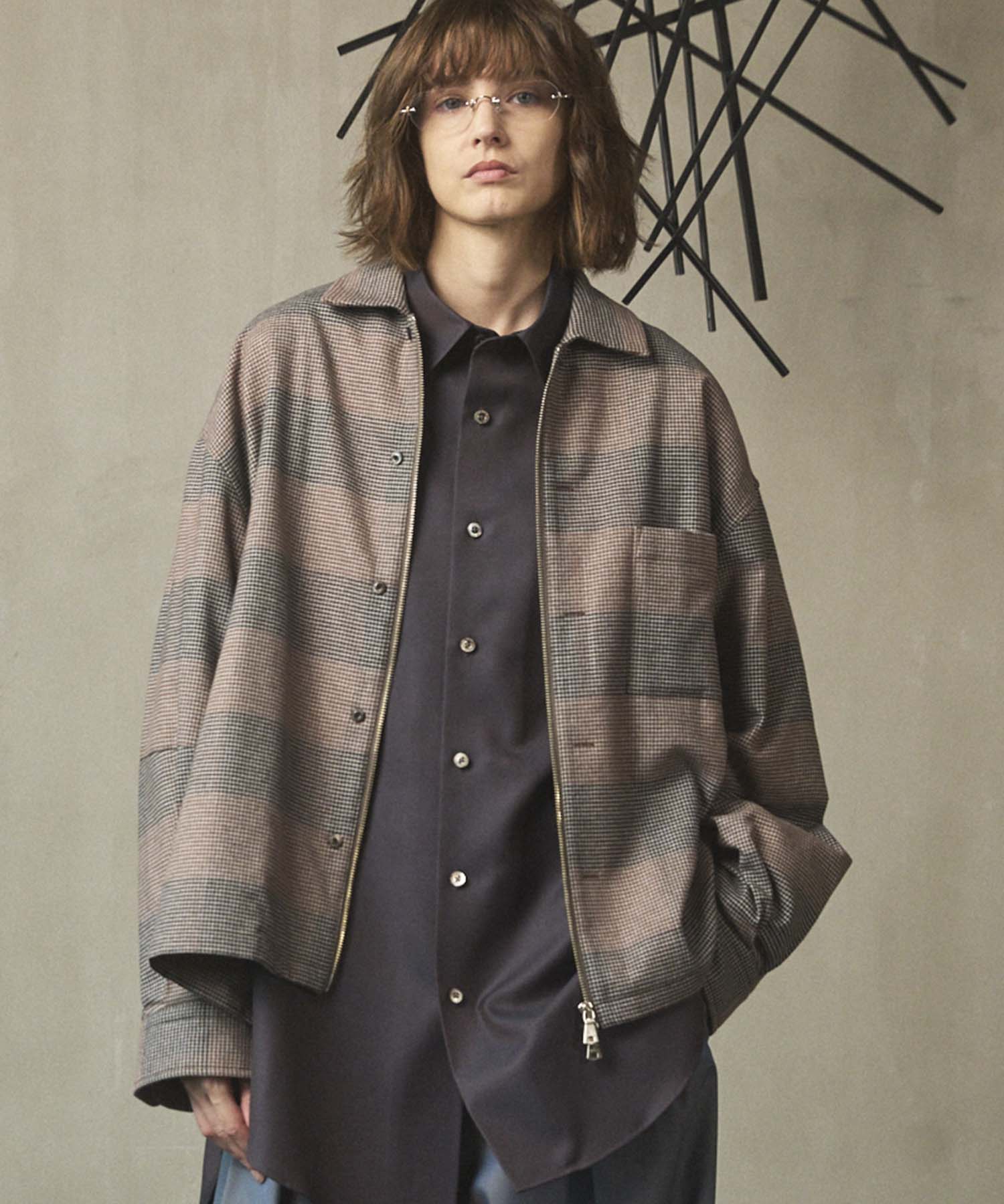 Italian Dead Stock Fabric】Prime-Over 2way Zip Shirts