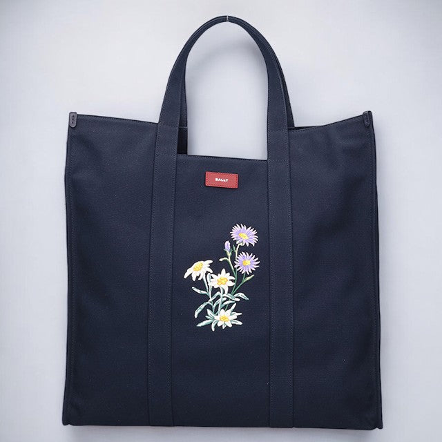 バリー トートバッグ レディース ブランド コットン 6308745 ネイビー