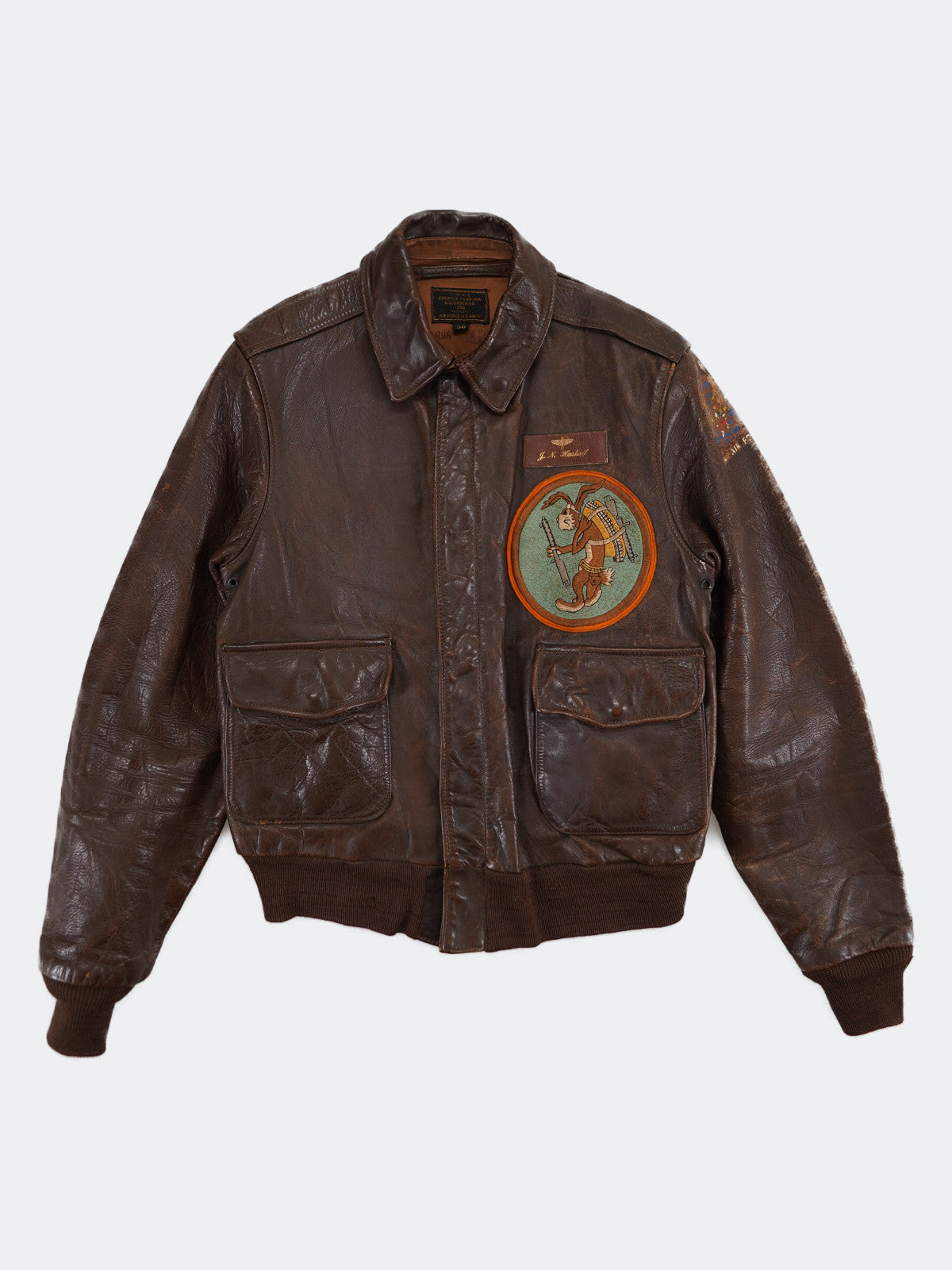 40s A-2 leather flight jacket – NEVERKNOWS