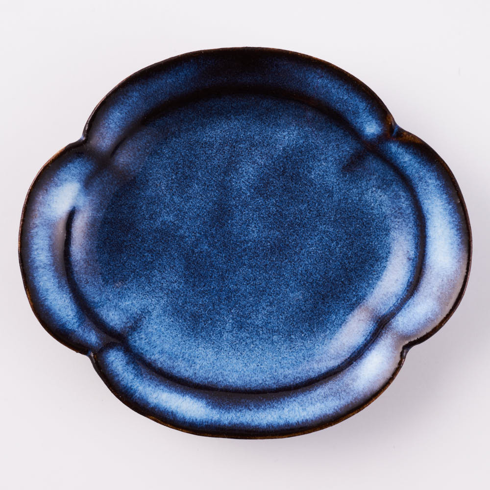 萩焼 松光山 木瓜4寸皿 青萩釉 ¥1,100 大人の焼き物