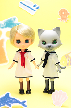 あおぞらのニッキ イエロー猫フィギュア✨おでこちゃんニッキ あおぞら