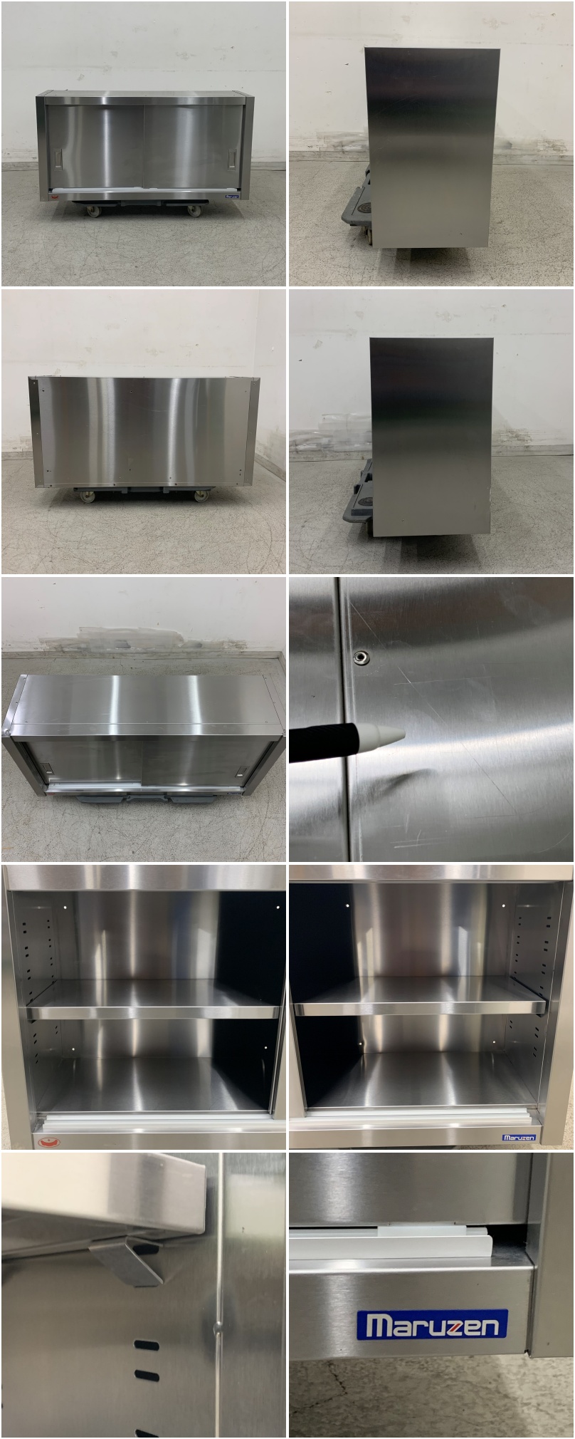 中古】 A08266 吊戸棚 マルゼン ステンレス W1000 x D300 x H500 mm