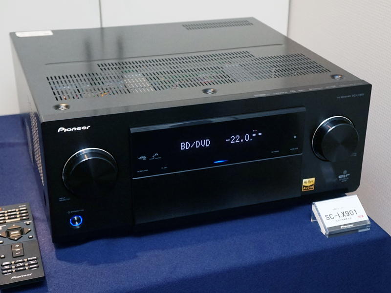 パイオニア史上初の11ch「LX901」など、AVアンプ上位3機種。PQFAで