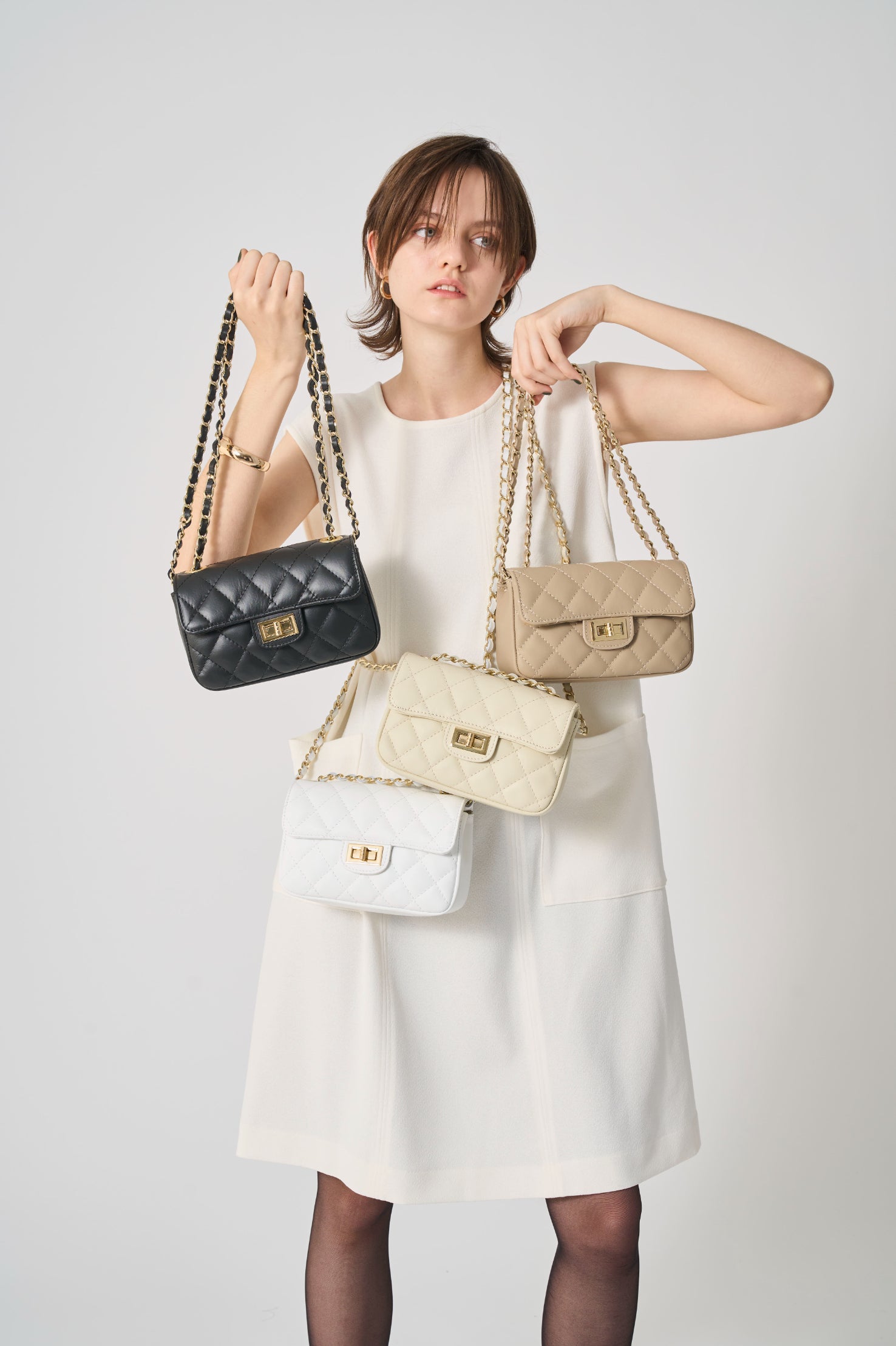 IMPORT】【MILLELA FIRENZE】【再入荷】キルティングチェーン