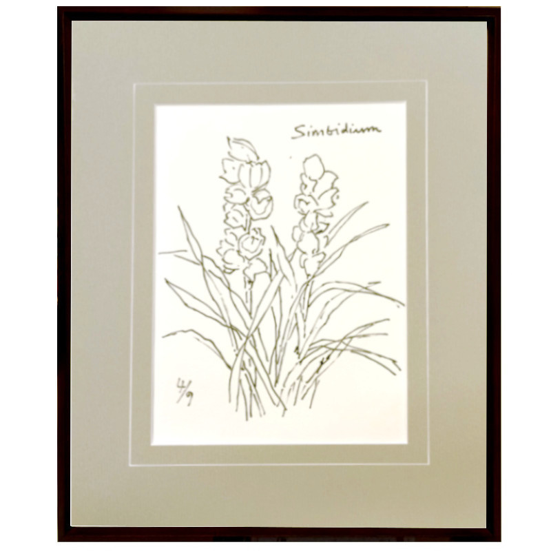 ☆坂本直行☆「白雲木」ペン画 インチサイズ