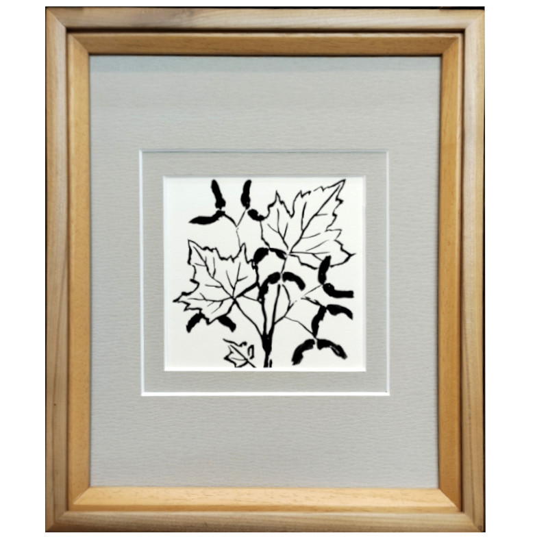 ☆坂本直行☆「白雲木」ペン画 インチサイズ