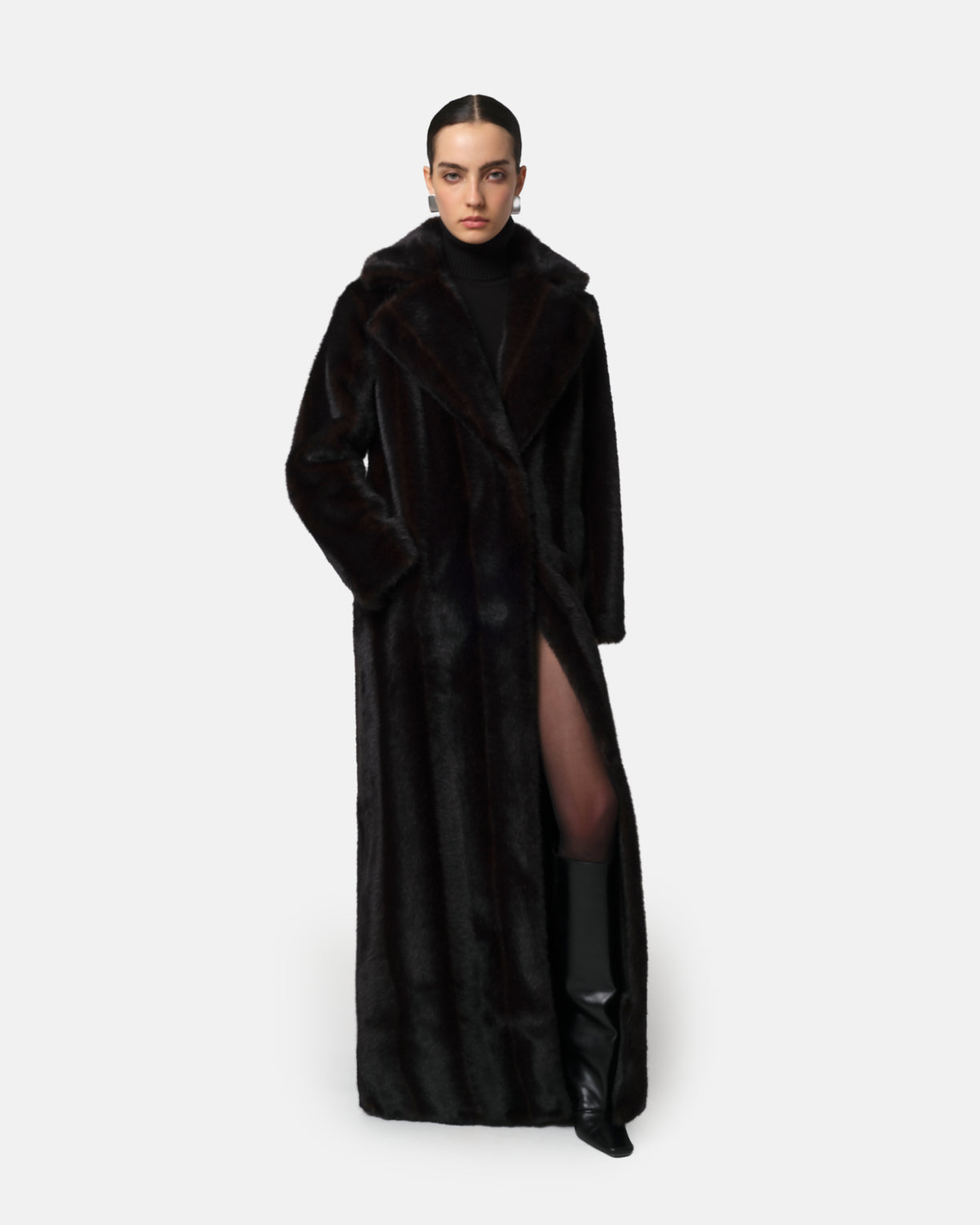 Gabrielle Shaved Mink Maxi Coat – Apparis