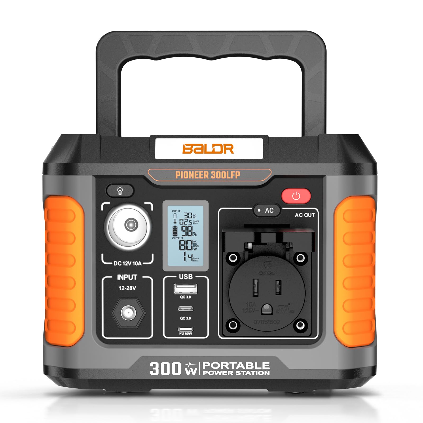 BALDR 177Wh ポータブル電源 リン酸鉄ポータブルバッテリー 小型軽量 6