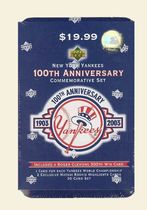 2003 Upper Deck New York Yankees 100th Anniversary Baseball Factory Se