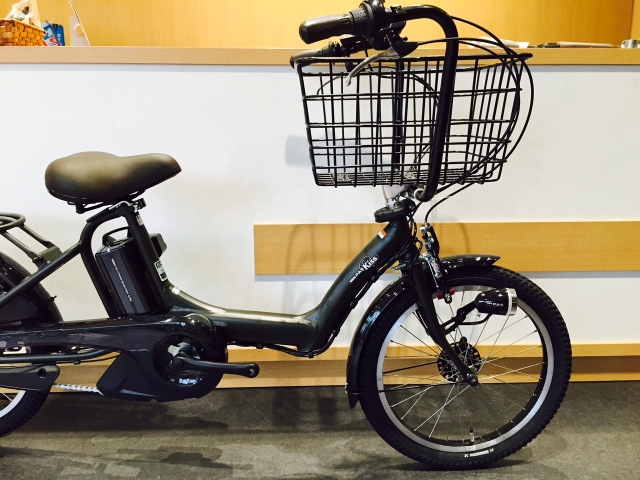 YAMAHA Kiss mini の前用チャイルドシートをお買い物カゴに交換しま