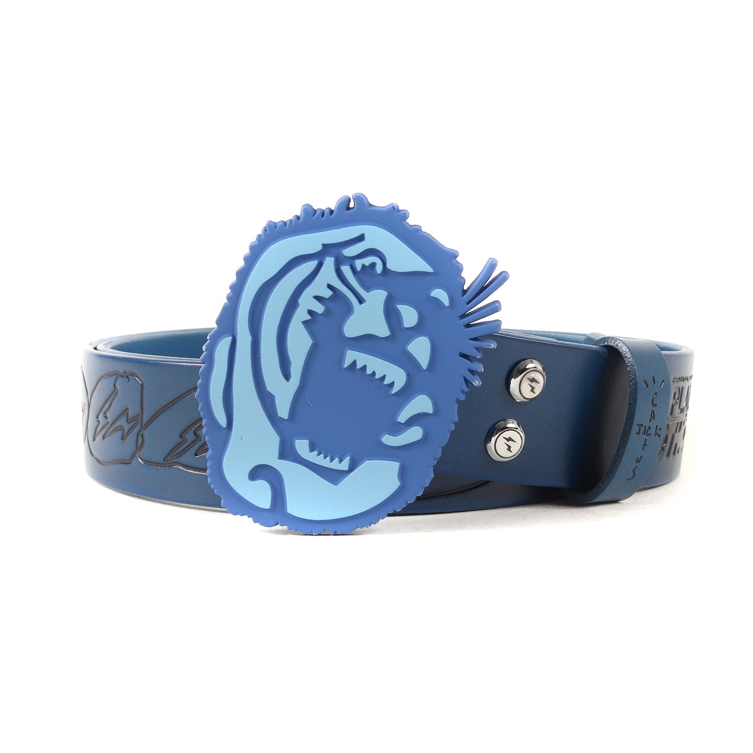 21SS ×fragment design タイガー バックル 型押しロゴ レザー ベルト