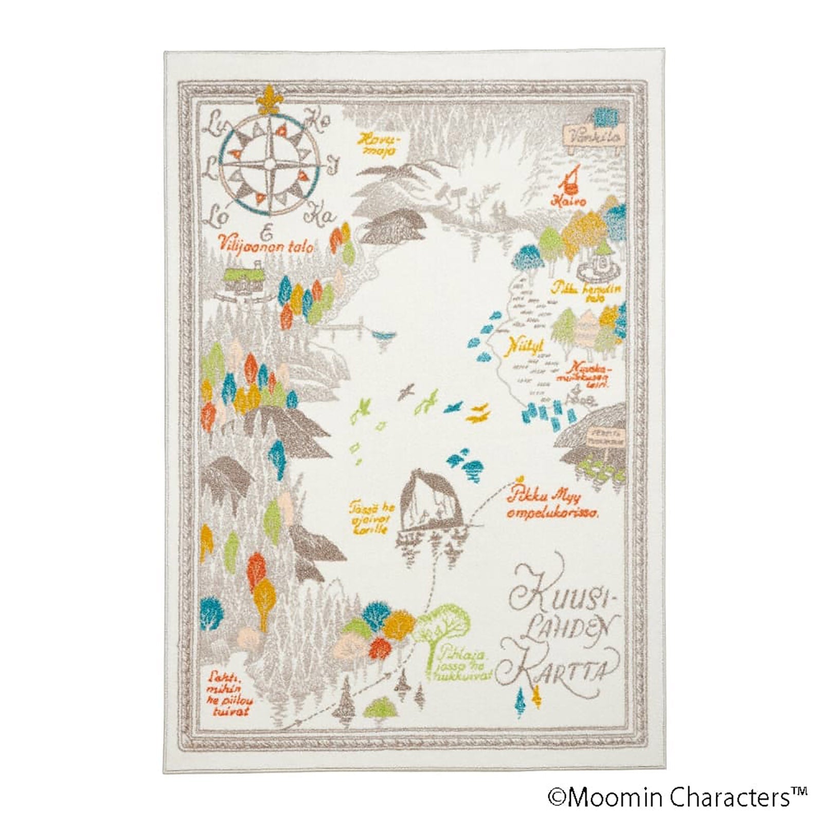 限定】B2 ポスター シルクスクリーン ムーミン谷 地図 2004年 展覧会
