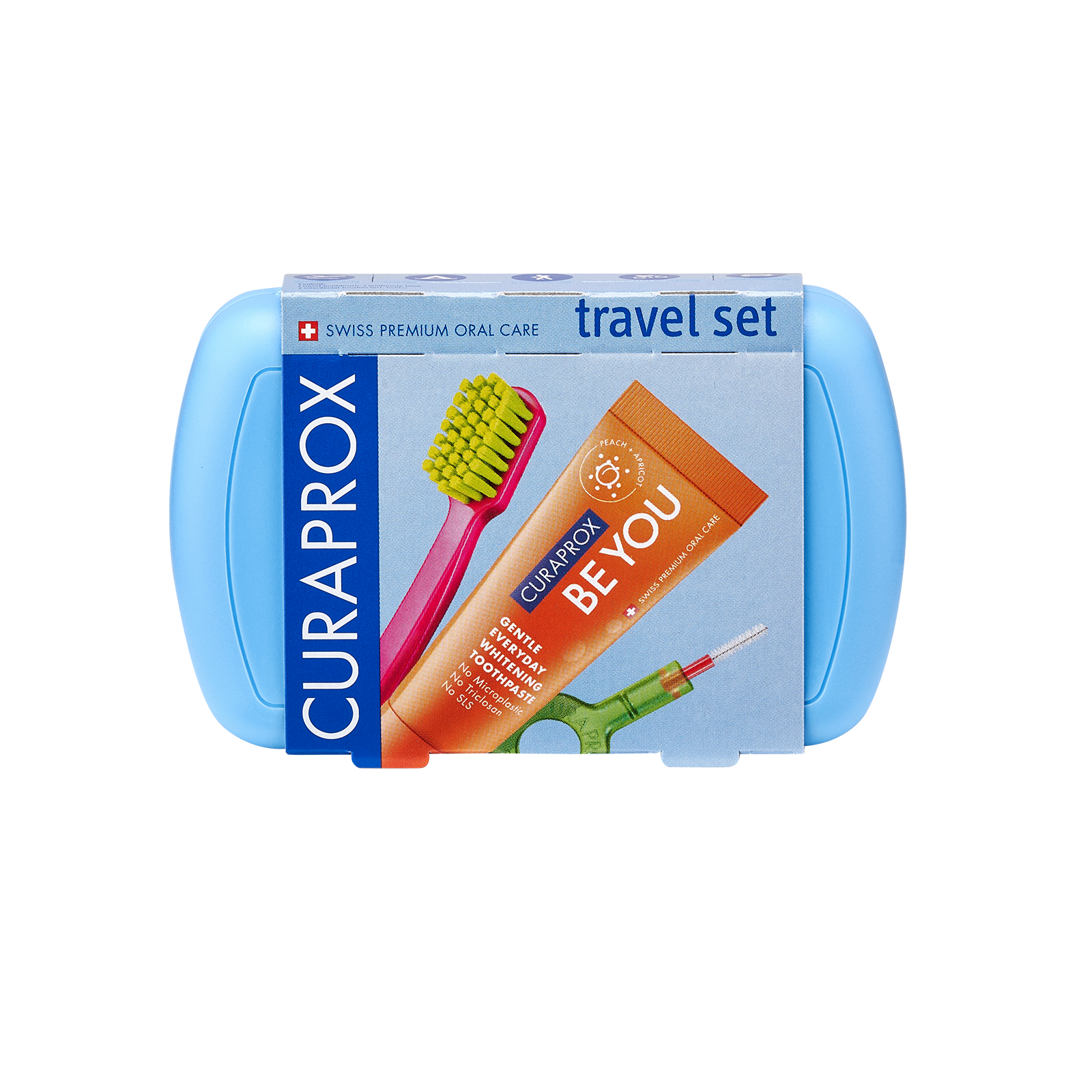 Curaprox Travel Set, Blue – Clean on-the-go