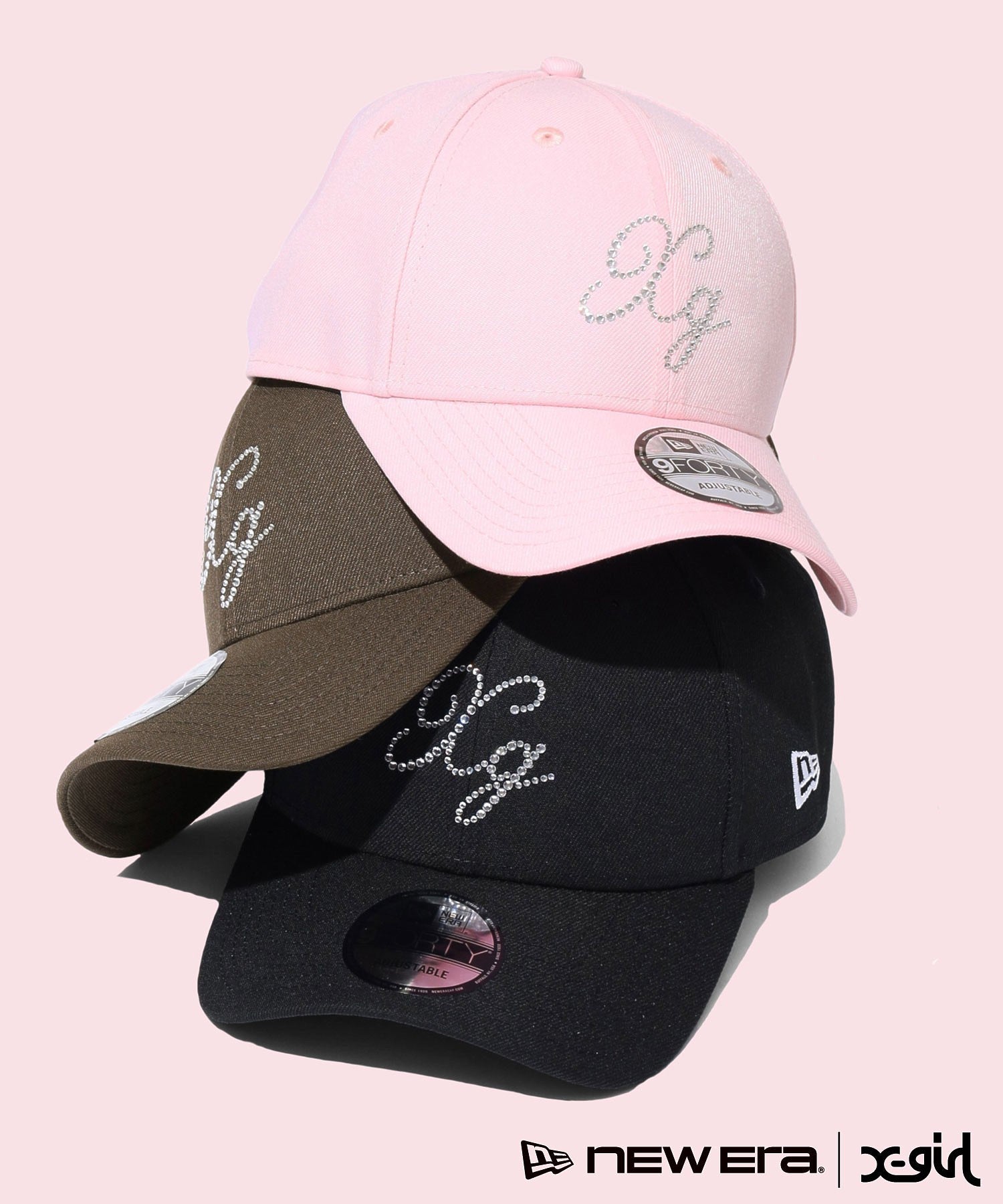 X-girl × NEW ERA(R) 9FORTY RHINESTONE LOGO CAP – calif（カリフ