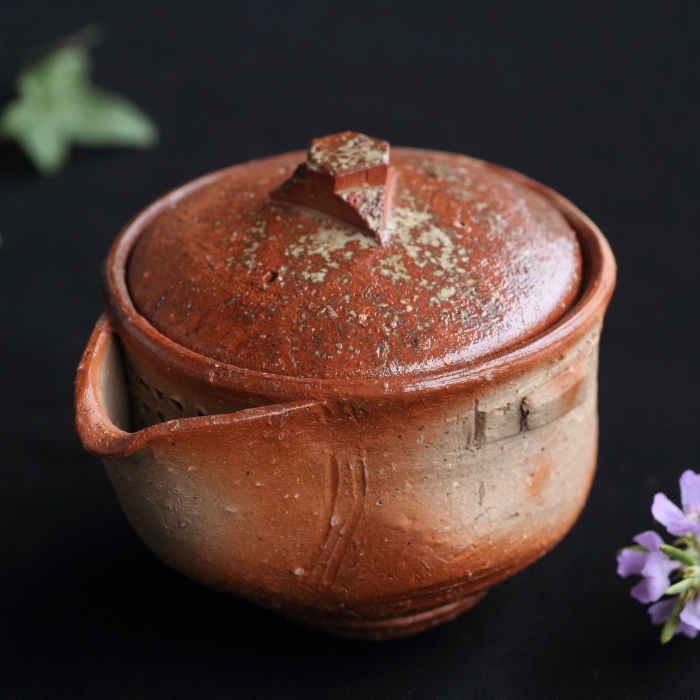 備前焼 手びねり 宝瓶 竹摘み さんぎり③ 【公式通販】