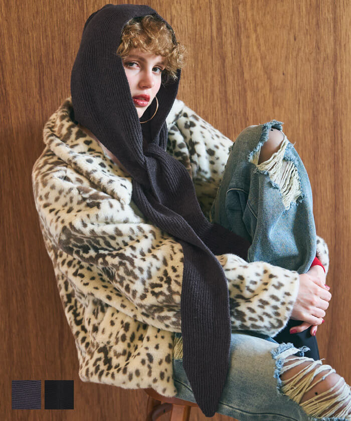 セール☆1990円→550円 フードマフラー レディース メール便不可