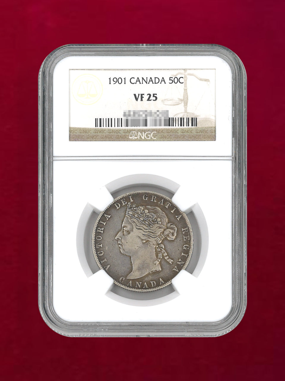 カナダ】50セント 銀貨 1901 NGC VF25［B-0000117］ – ワールド
