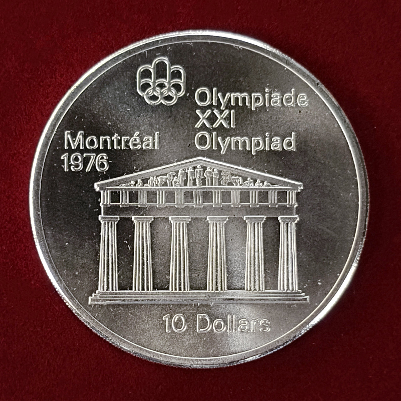 モントリオールオリンピック記念銀貨 サイクリング 10ドル