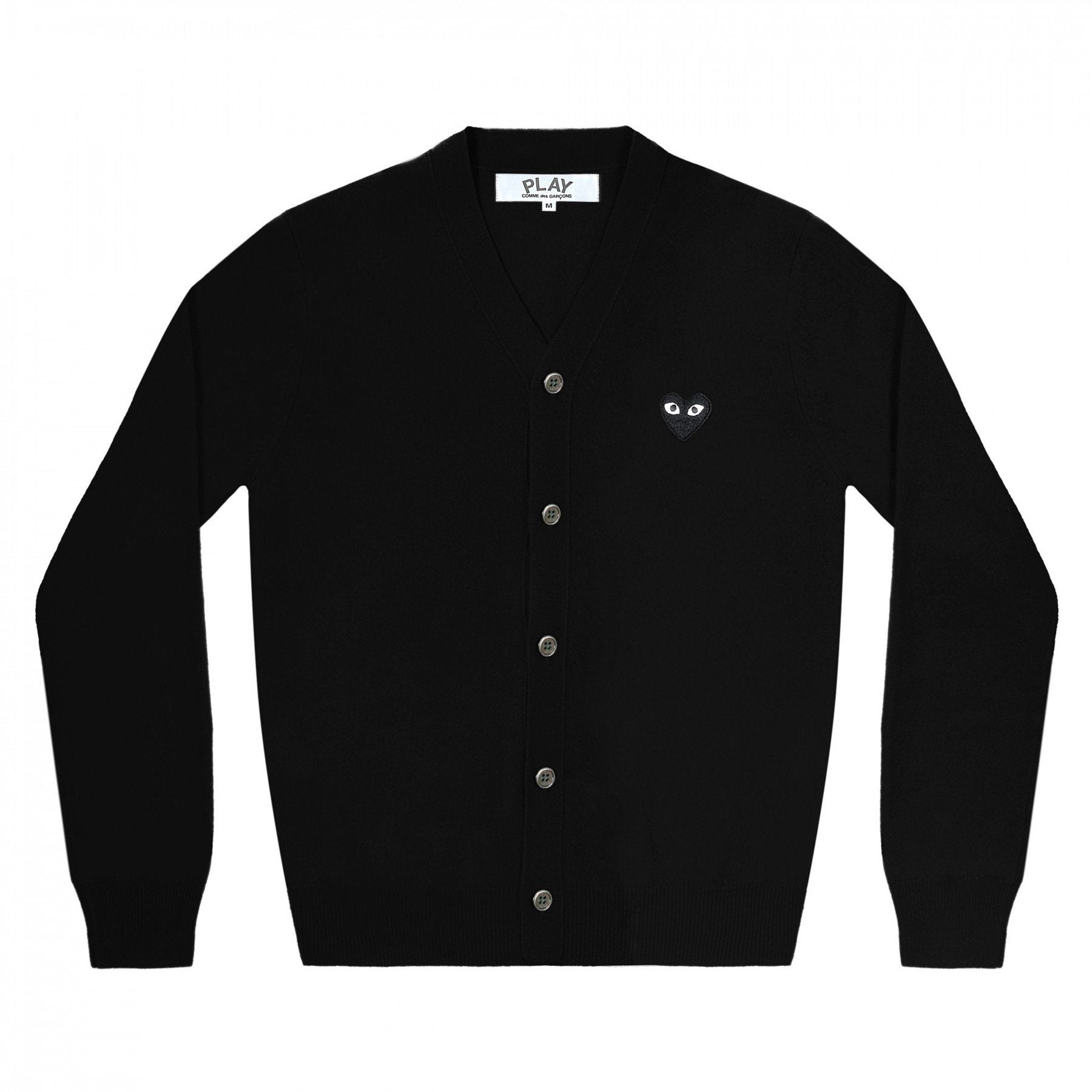 PLAY V-Neck Cardigan Black Emblem (Black) – COMME des GARÇONS
