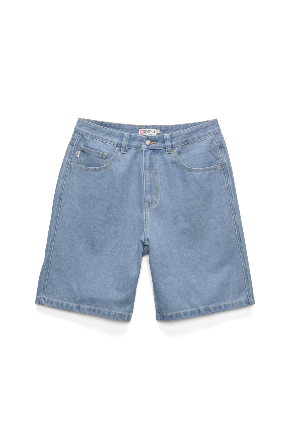 S-Double Denim Standard Short Mid Blue – Cold Wave Store