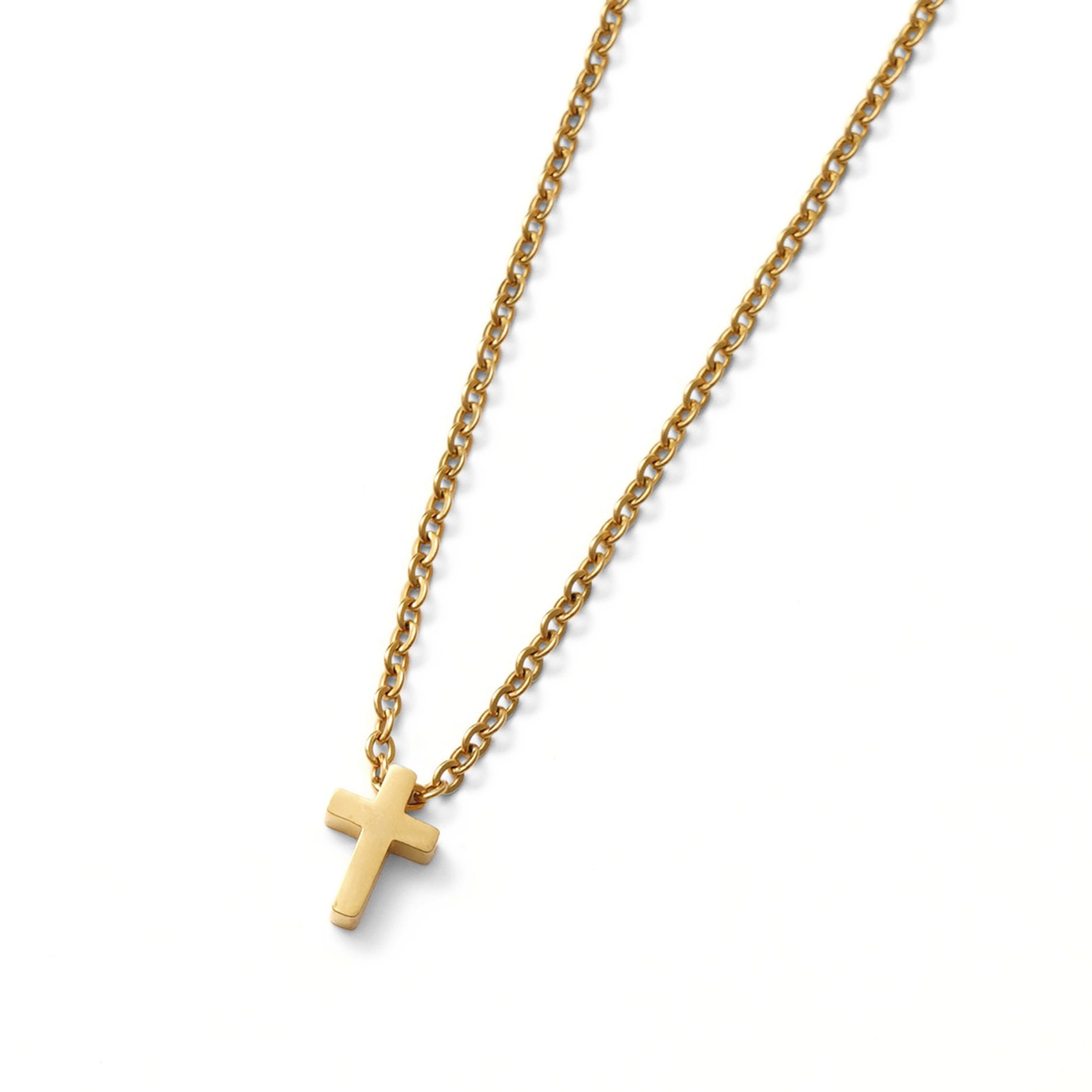 Small cross necklace gold｜cross Jewellia｜金アレ対応・ユニ