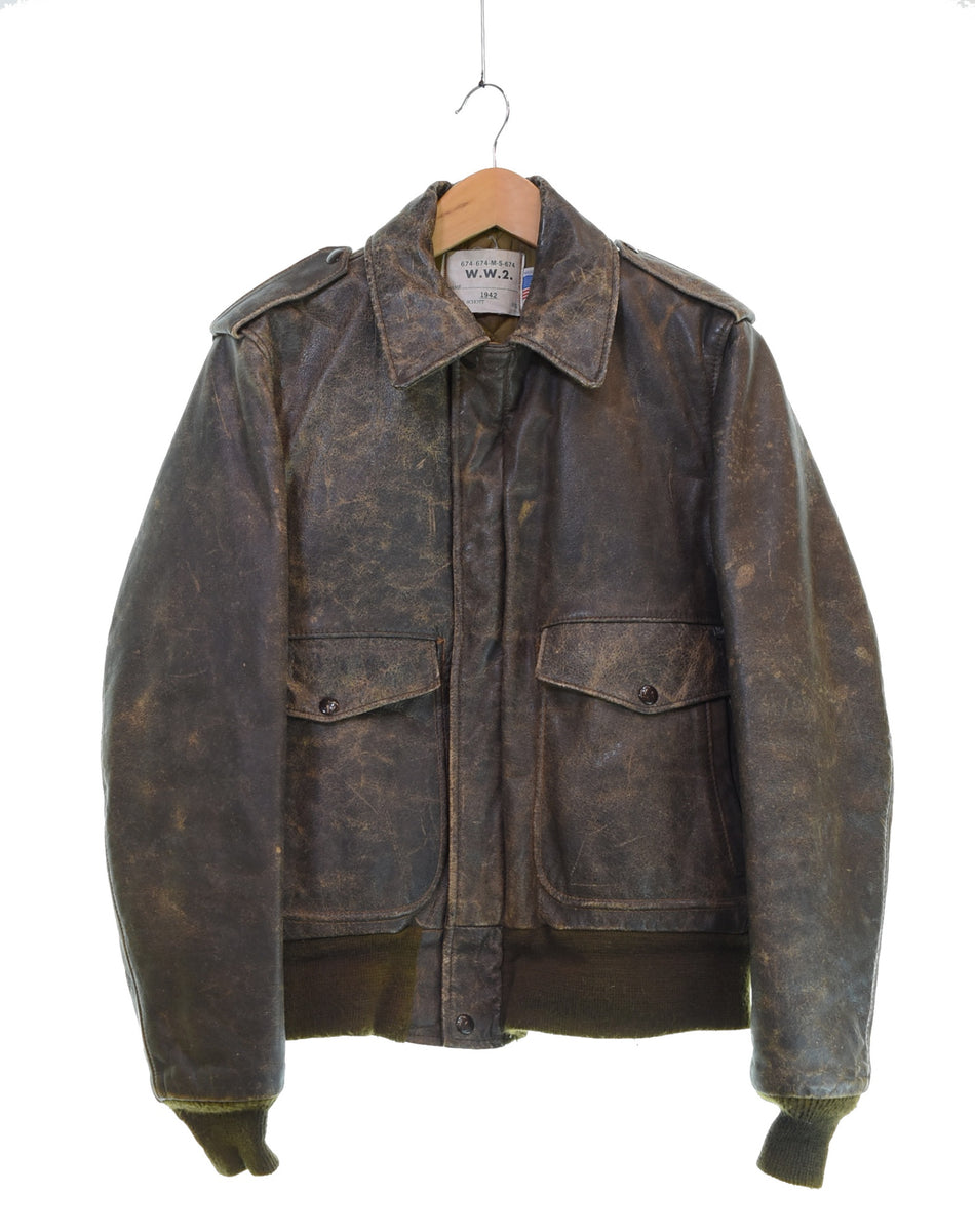 ショット SCHOTT A-2レザーフライトジャケット WW2 1942 674-674-M-S