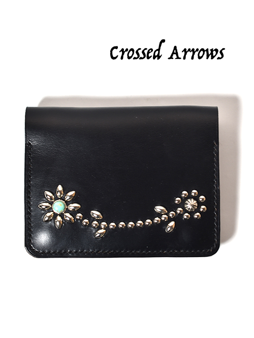 CROSSED ARROWS クロムエクセルレザー スタッズ トラッカーウォレット