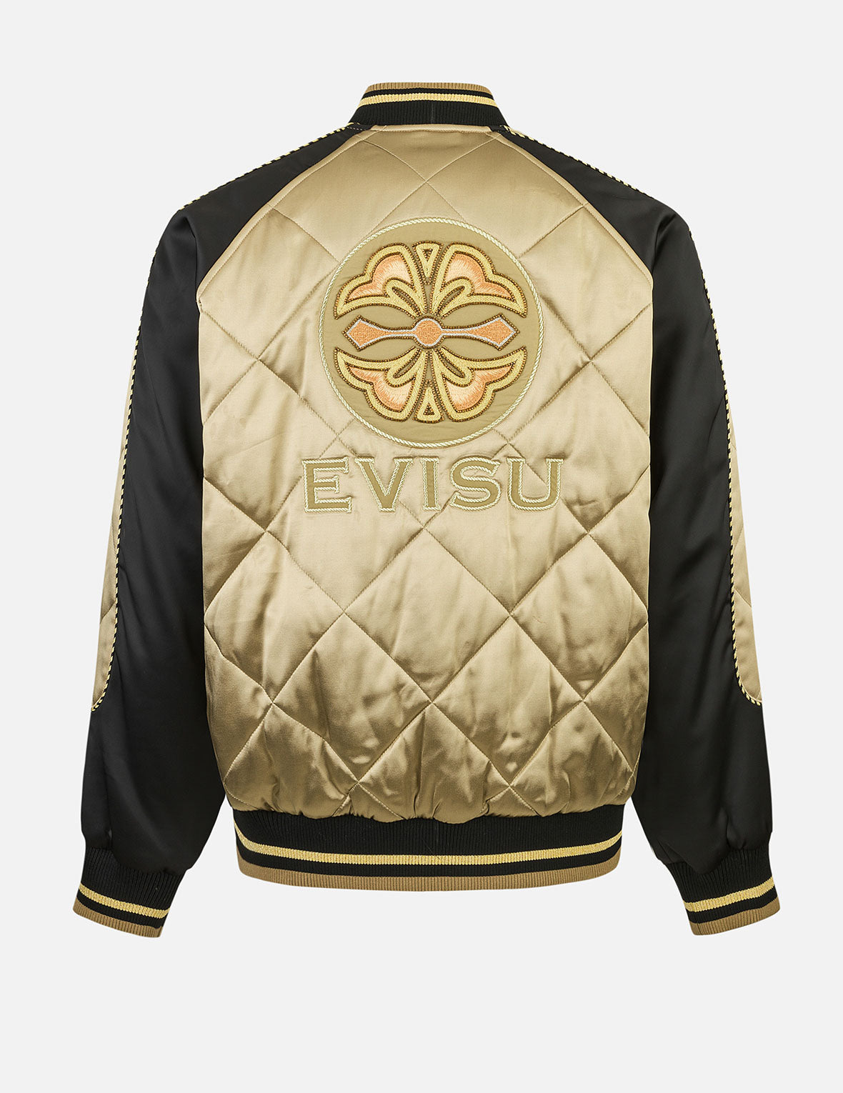 家紋ビーズ刺繍リラックスフィットパッド入りスカジャン – EVISU