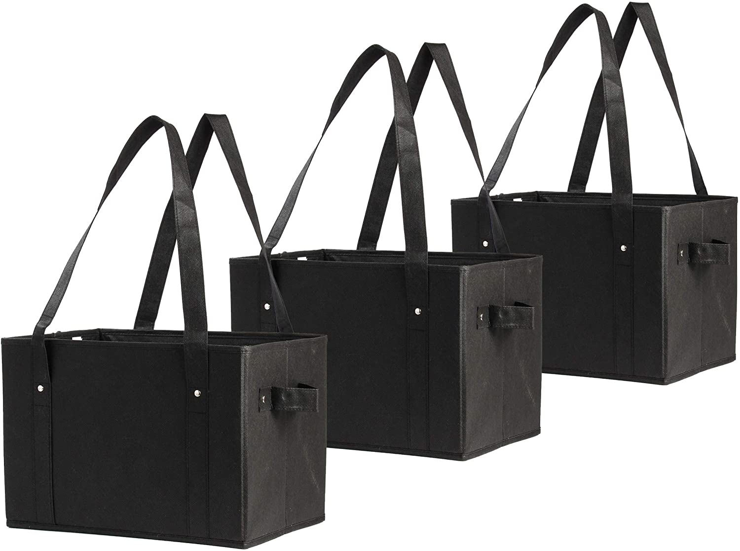 Box Tote in Black – Earthwise Reusable Bags