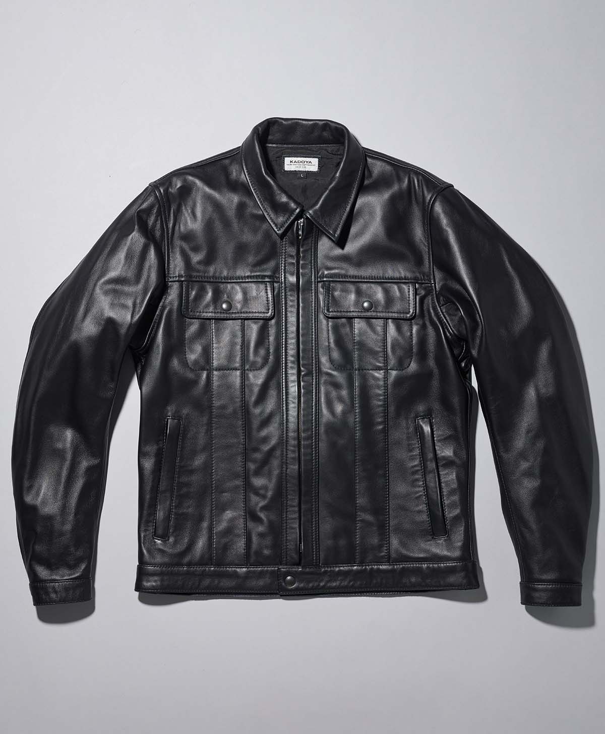 Leather Tracker Jacket / Black