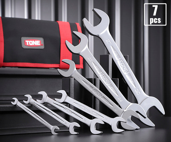 TONE 新型スパナセット ds700【工具のことならエヒメマシン】