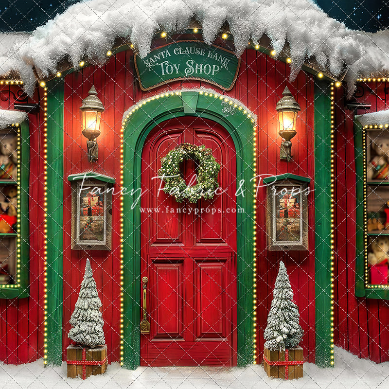 Santa Claus Lane Toy Shop - with Sweep Option – Fancy Fabric & Props