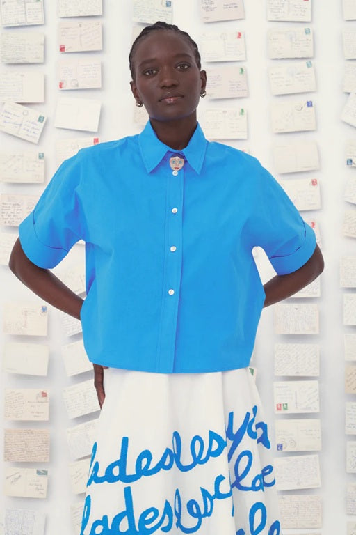 Mii Collection】hand woven solid organic cotton short sleeve/126