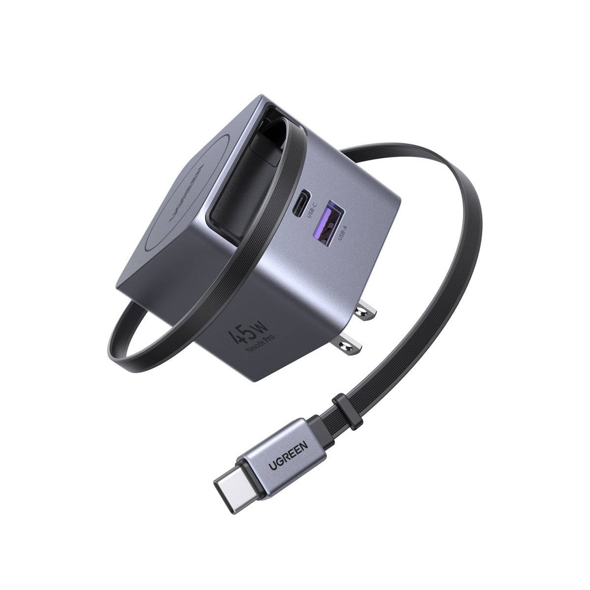 UGREEN 45W 巻き取り式ケーブル付きGaN急速充電器 65821 – FOCALPOINT