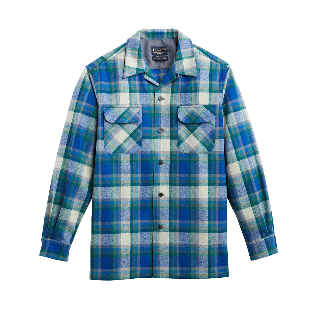 Pendleton | Board Shirt Blue/Green Plaid Spring 24' | Button Down