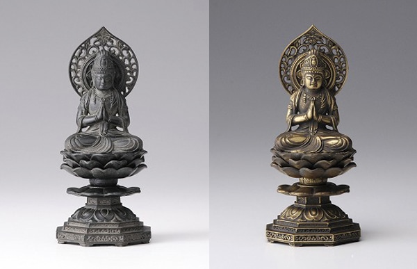 高岡銅器 金属仏像/十二支のお守り本尊/15cm/勢至菩薩【ゆうパケット