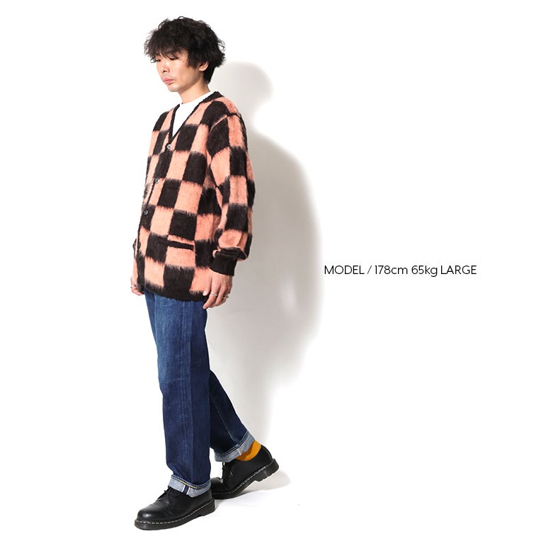 UNIVERD72 / ユニバード72 22330 MOHAIR TOUCH CARDIGAN(CHECKERD FLAG