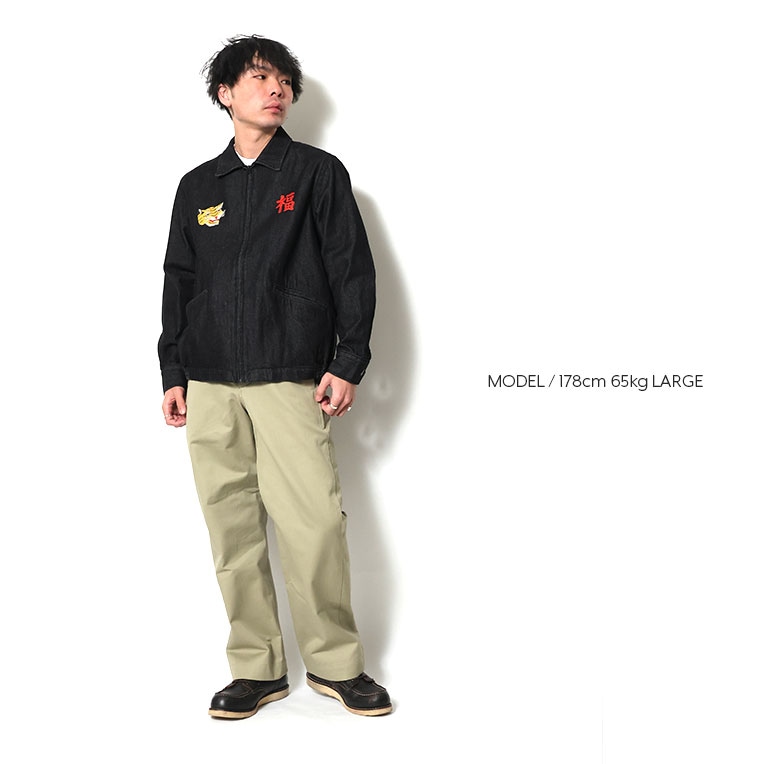 HOUSTON / ヒューストン 51479 DENIM VIETNAM JACKET (TIGER) / デニム