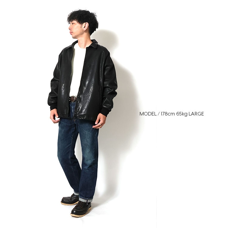 HOUSTON / ヒューストン 8237 LEATHER COACH JACKET / レザーコーチ