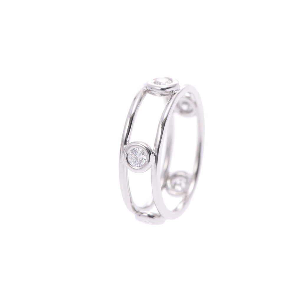 ティファニーダブルワイヤーリング 5Pダイヤ レディース Pt950プラチナ