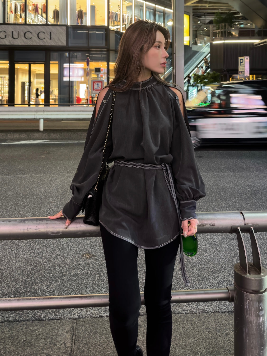 スリーブボタン ステッチ Shirt