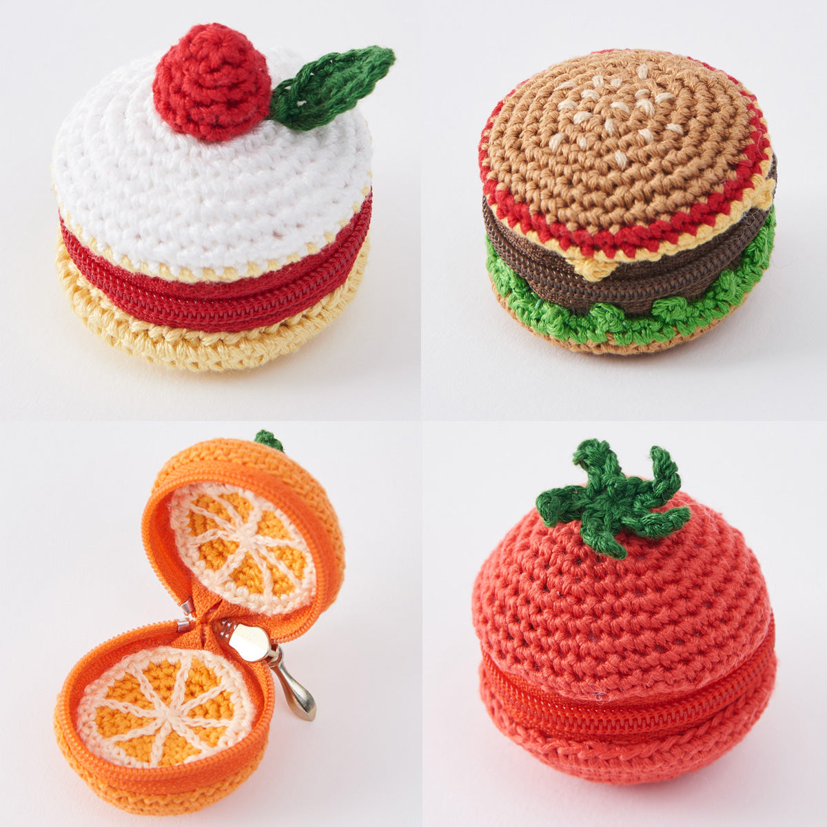 クロッシェキット 刺しゅう糸で編むちいさな ポーチ (オレンジ)/ COSMO