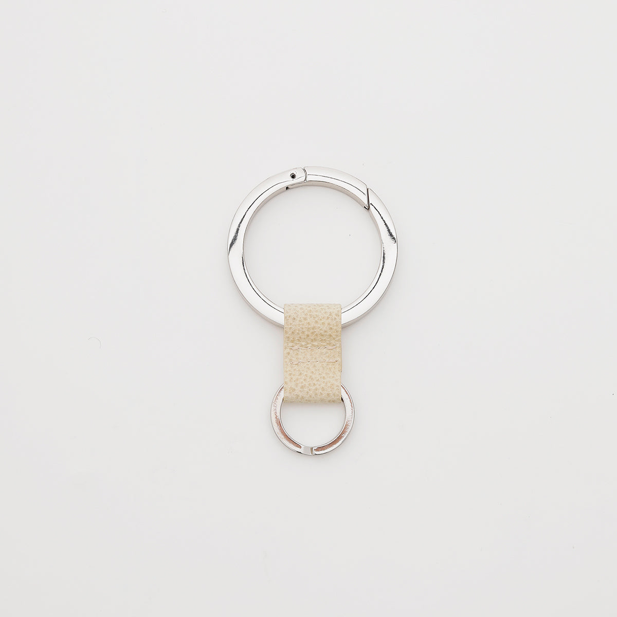 CRISTY RING RING / SHIRO｜姫路白なめし革を使用した本革キーリング