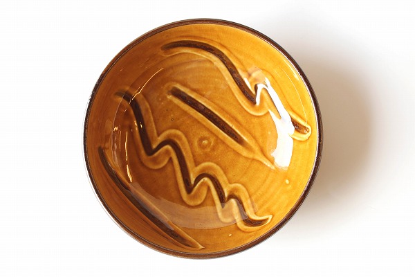 小石原焼 太田哲三窯 指描き6寸鉢 黄 他 | 器屋うらの