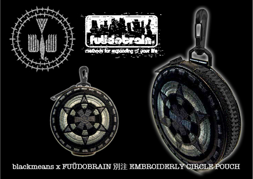 更新1115改訂版□blackmeans x FUUDOBRAIN_BLACK CIRCLE POUCH□受注