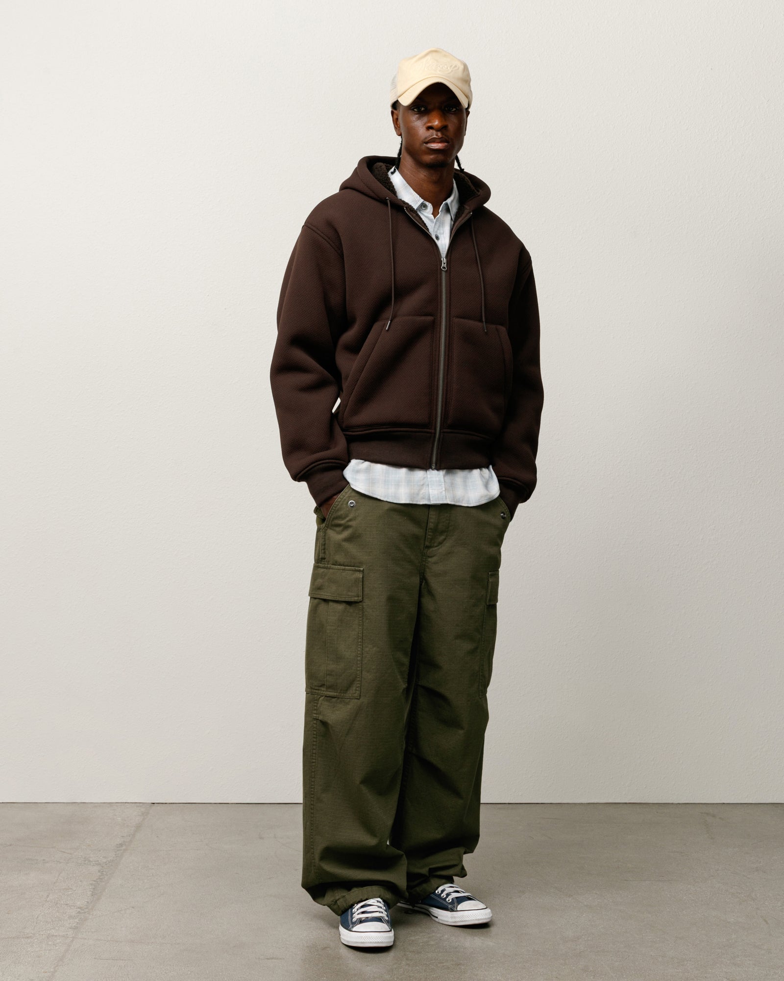 Bonded Sherpa Hoodie – Brown | Sweats | Stüssy Japan