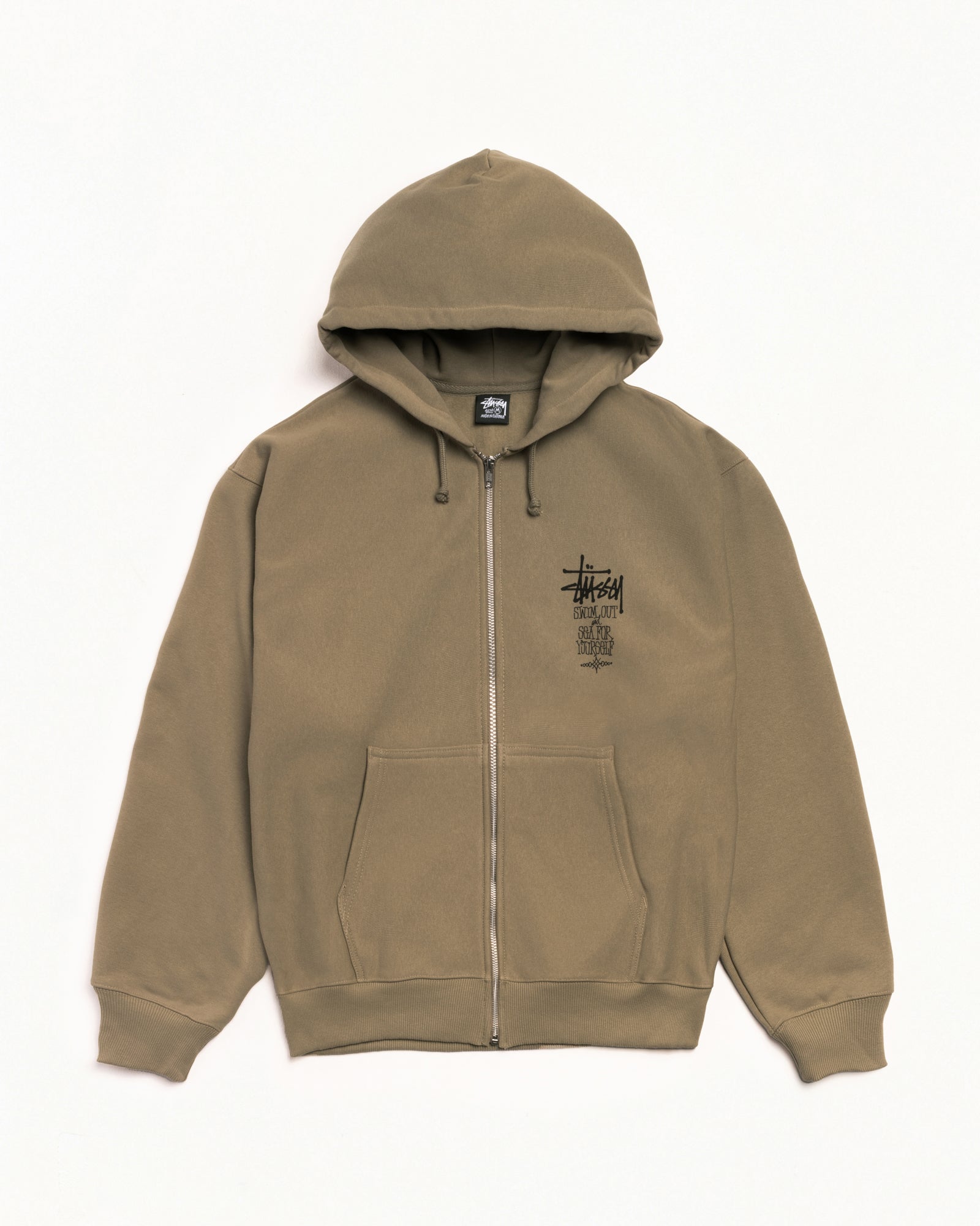 Swim Out Zip Hoodie – Army | Sweats | Stüssy Japan